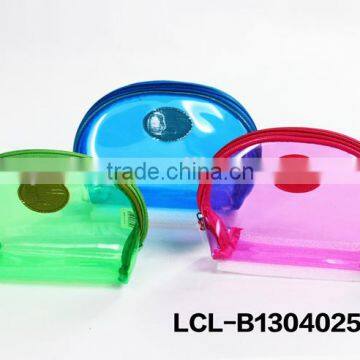 LCL-B13040254 anti wrinkle super soft pvc transparent customized fashion cosmetic bag