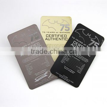 Cheap gold plated metal business card with brushed and laser cut crafts                        
                                                                                Supplier's Choice