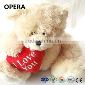 l love you plush valentine teddy bear stuffed toy