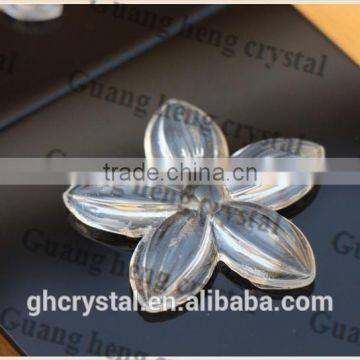 Clear flower shape crystal flower decoration