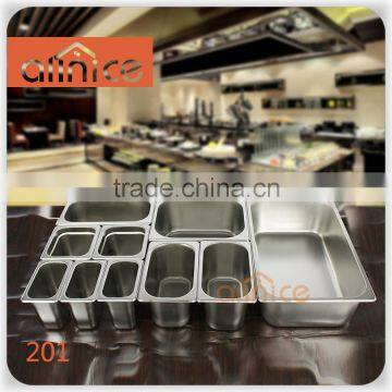 Stainless steel #201 Food Gn pan with 0.5/0.7/1.0mm thickness Stainless Steel Anti-Jam Steam Table Pan,Full size