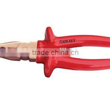 Non sparking and insulating lineman cutting plier