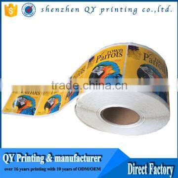 Wholesale Chinese Manufacturer OEM Food Label Sticker