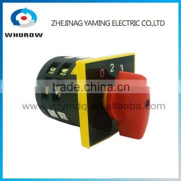 Changeover rotary cam switch LW6-2-D25Z high dc voltage automatic electrical 2 poles 3 positions 5A 10A sliver point contacts