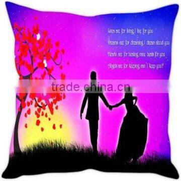 Indian Pillow Case Digital print Love buds Cushion Cover