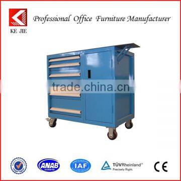 Movable 5 Drawers Metal Tool Box,Tool Box Roller Cabinet With Drawers,