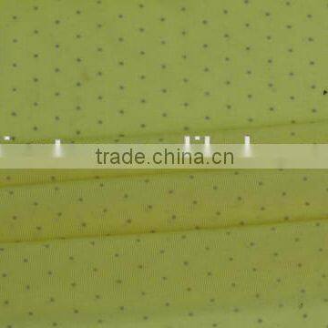 Grey Dot on Yellow N4020 Urlt Thin Nylon Spandex Woven Bandage Fabric photo-4