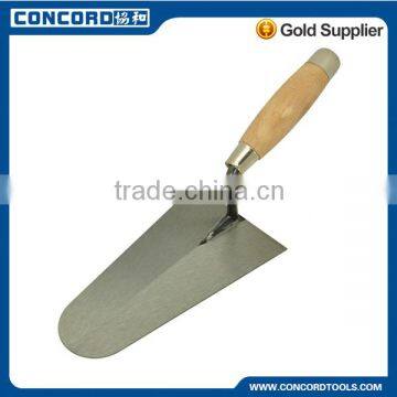 Heavy Duty Bricklaying Trowel with Wooden Handle and Metal End Cap