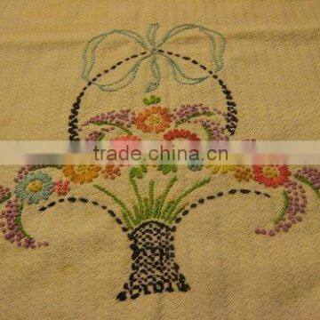 hand embroidery table runner