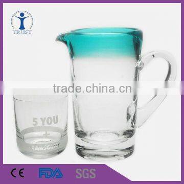 Trust Wholesale Custom Glassware Wonderful 940ml Restaurant Water Pitcher Hand Made photo-2
