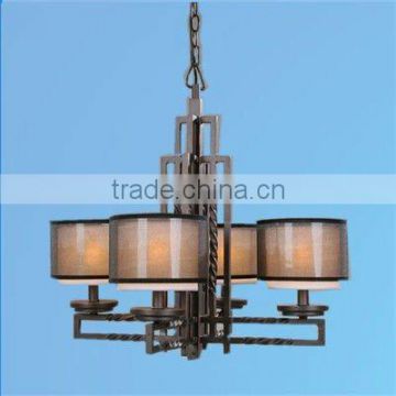 Black Stereo Shape Bronze Chandelier Lamp