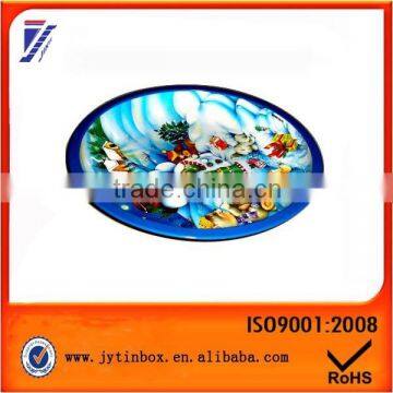 CMYK offset printed round tin tray metal can                        
                                                Quality Choice