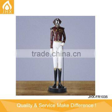 Customized Resin Gentleman Dog On Crutches Sculptures photo-3