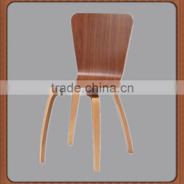 Brief and fashion design wooden snack bar chairs