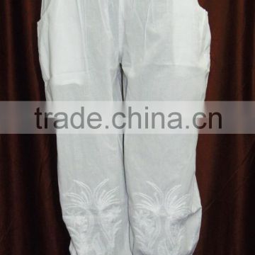 Exclusive Latest Cotton Chiken Embroidered Women's Trouser Harem Pants