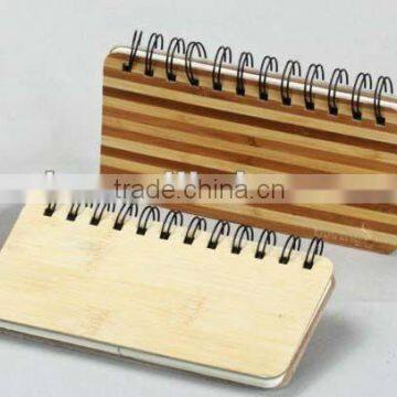 New design bamboo notepad with spiral