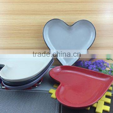 heart shape ceramic plate