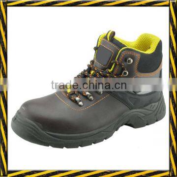 Good quality genuine leather PU sole steel toe work boots shoes