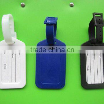 pvc insert luggage tag with rubber key holder