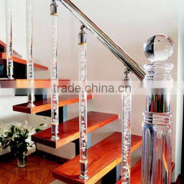 High Glass Crystal Stair Railing For Home Building Material & Decoration