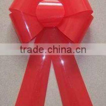 HOT SALE! 9" Outdoor Red Glossy PVC Christmas Decorative Bow