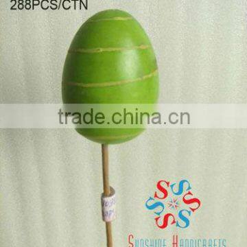 2014 Hot Sale Artificial Polyster Easter Egg With Stem For Christmas And Home Decoration