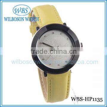 Shenzhen wrist watches for women with pu leather band