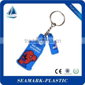 2016 best selling promotional gift keychain pvc logo engraved