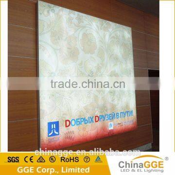 Hook for wall mounting outdoor led light box signs with frameless fabric poster