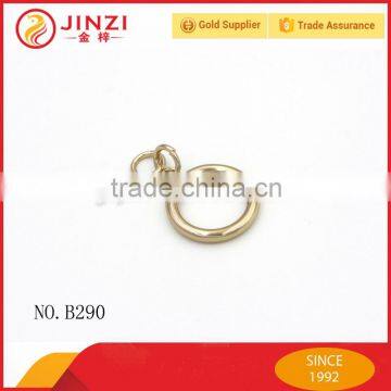 Ring Shaped Zinc Alloy Zipper Head in Gold Color