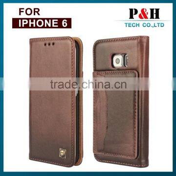 Ultra Thin Book Stand Wallet Genuine Leather Case for IPhone 6 4.7 Inch photo-4