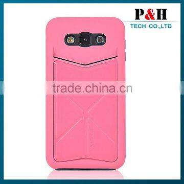 Luxury PU Leather Card Stand Case For Samsung Galaxy E7 photo-5