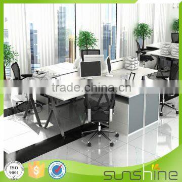 Guangzhou Sunshine WP38 Open Space Cheap Chinese Office Furniture Wood Based Panel Workstation For 4 People Wholesale photo-4