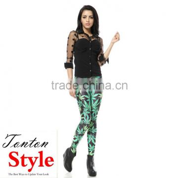 wholesale custom printed hot sex beautiful girls leggings girls 2014 fashion ladies shiny leggings sex photo