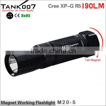 200 lumen bright 5 modes working magnetic torch led flashlight