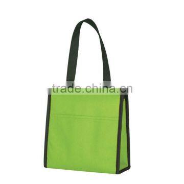 Two-Tone Non-Woven Lunch Bag-Lime Green