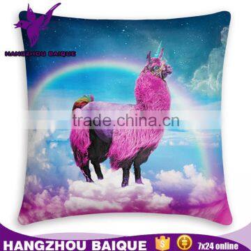 Colorful Alpaca Design Square 45cm 18" Digital Printed Cushion Cases Throw Pillow Covers