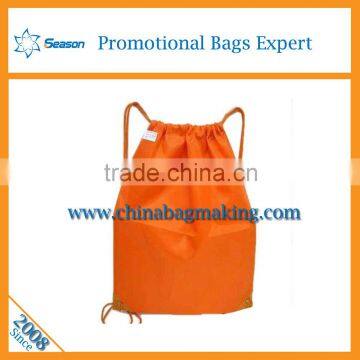 Nylon Polyester Drawstring Bag Custom Logo Printed Backpack Drawstring photo-3