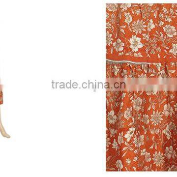 RT - PT015 Flower and leaf design Indian long skirt