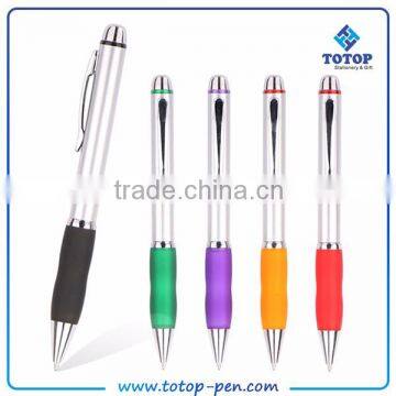 fashion pen half metal liquid ink plastic pen