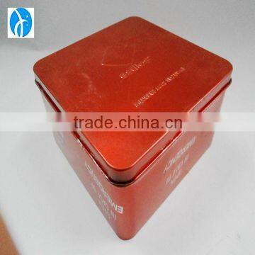 Metal square empty tin box for packing