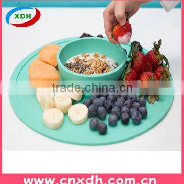 FDA Free Silicone Kids placemat and plate Happy bowl mat                        
                                                Quality Choice