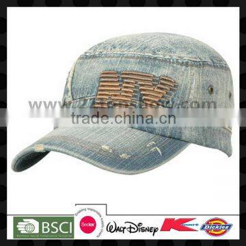 bsic denim army cap 2013 denim army cap embroidery denim military cap