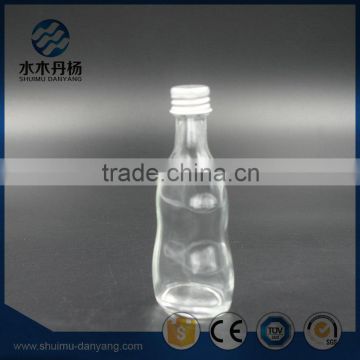 Unique clear 50ml glass drinking bottle for wine