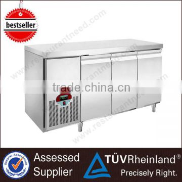 Commercial Stainless Steel 3 Doors Bar undercounter refrigerator