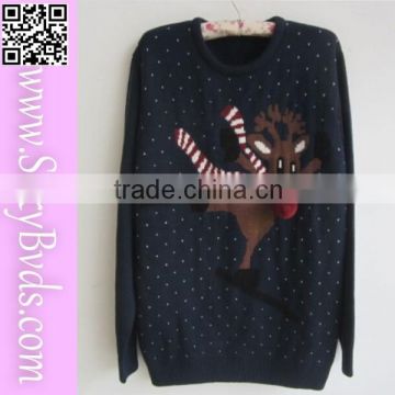 Wholesale unisex pullover christmas sweater with deer