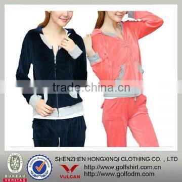 Ladies Fitness Velour Outdoor Sportswear