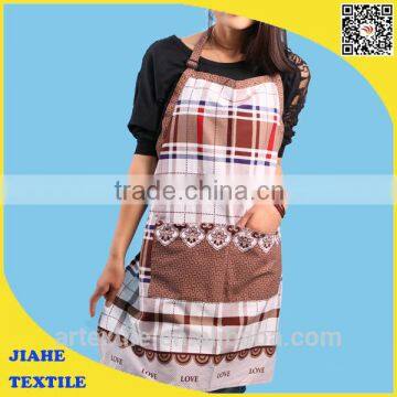 Fashion long bib apron with wide bowknot neck band