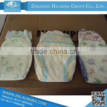 Soft cotton Disposable baby diaper with magic tape sealer