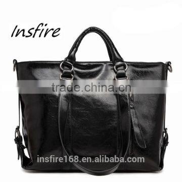 Woman Shopping Bag Wax-oil Leather Handbag Crossbody Bag photo-3